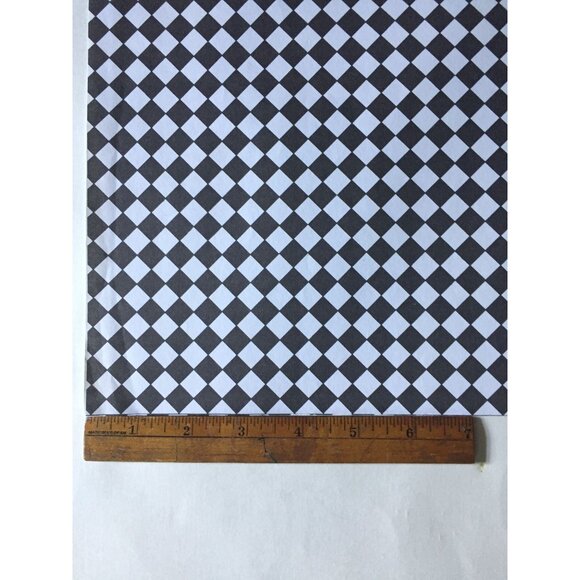 Original MiniGraphics Black and White Check Schumacher Dollhouse Mini Sampler Wa - Picture 4 of 4